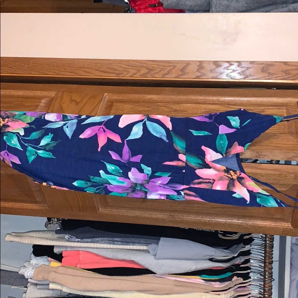 Tropical floral high-low side dress & skirt